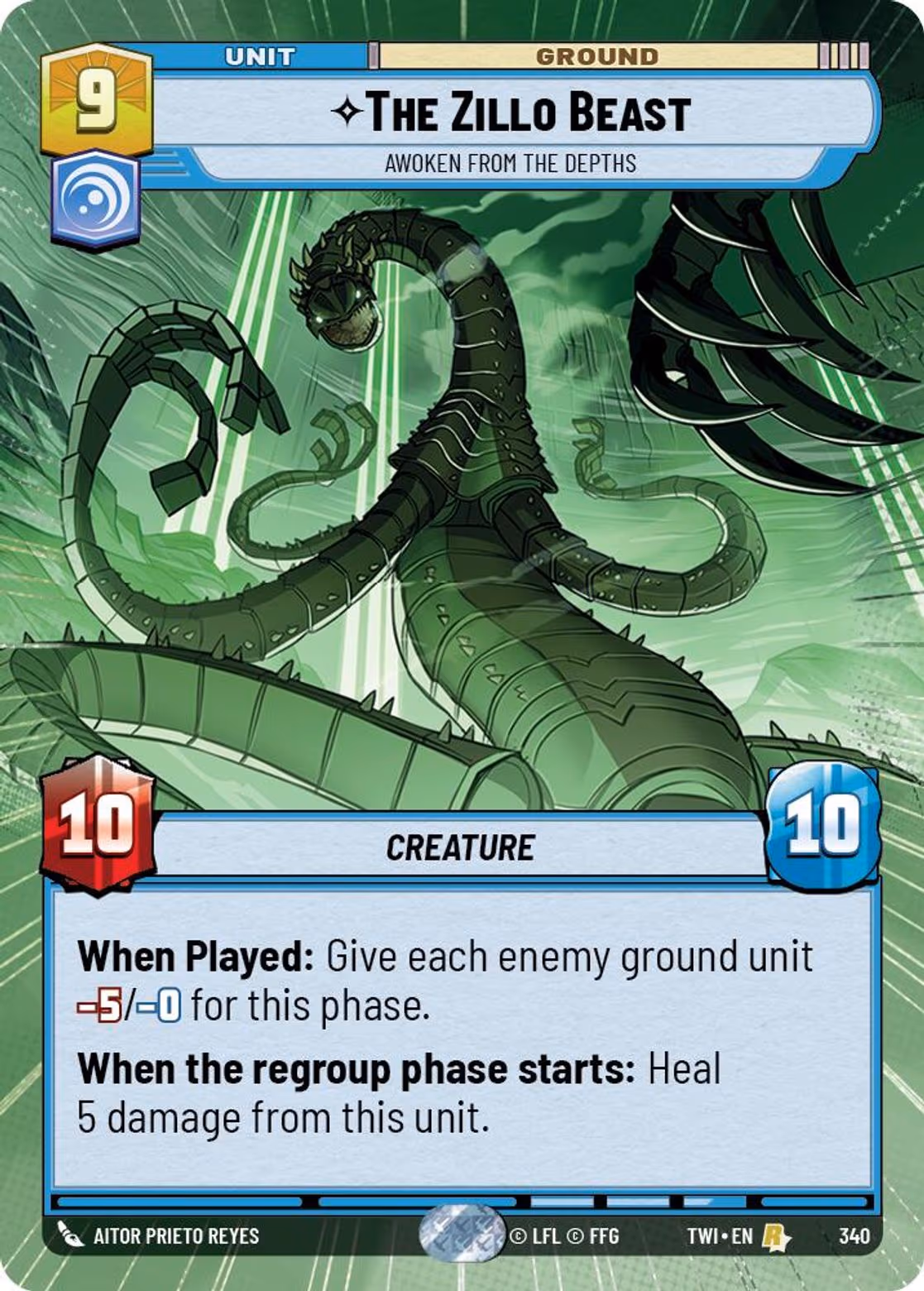 The Zillo Beast - Awoken From The Depths TWI-340 Hyperspace Star Wars Unlimited card