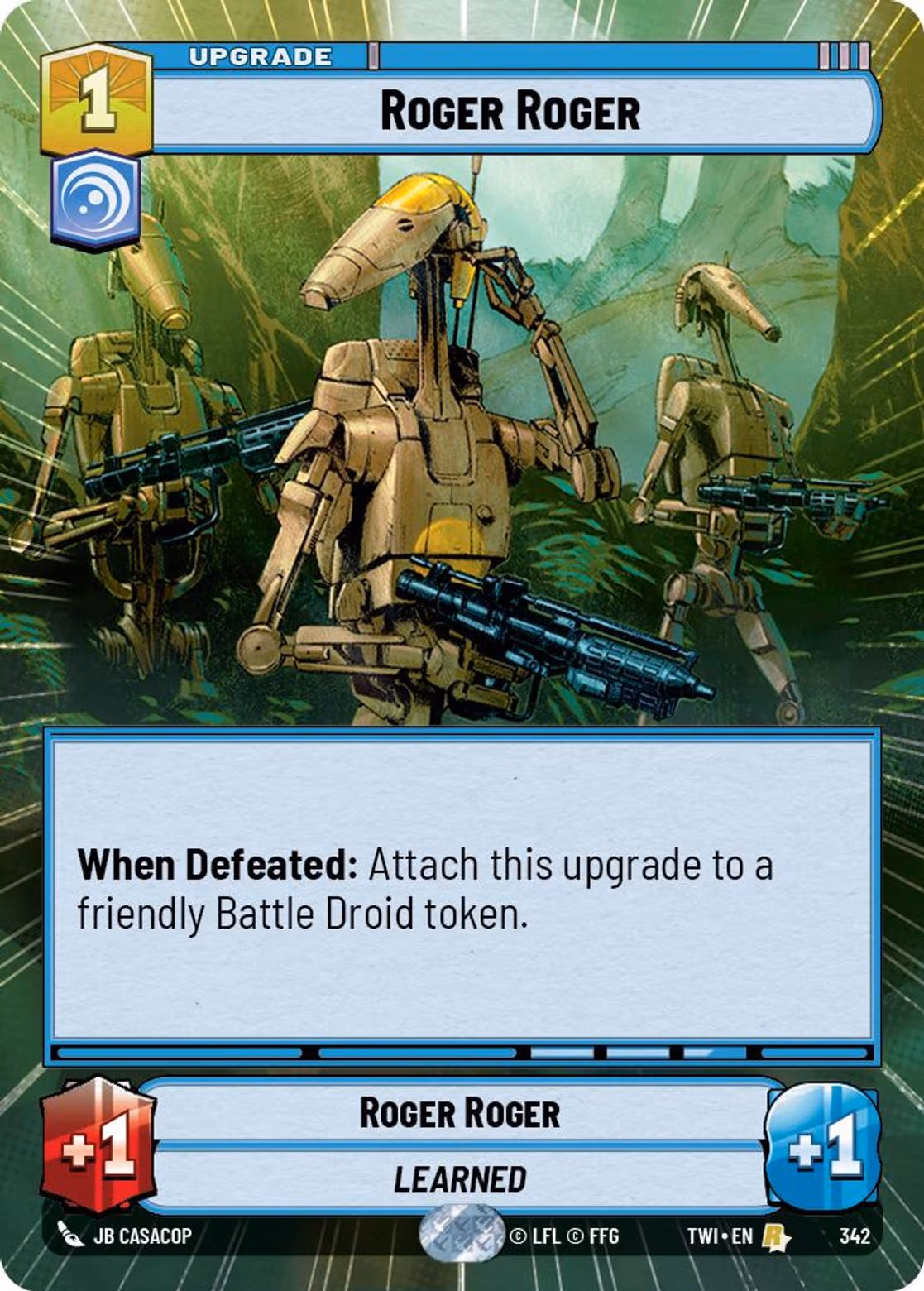 Roger Roger TWI-342 Hyperspace Star Wars Unlimited card