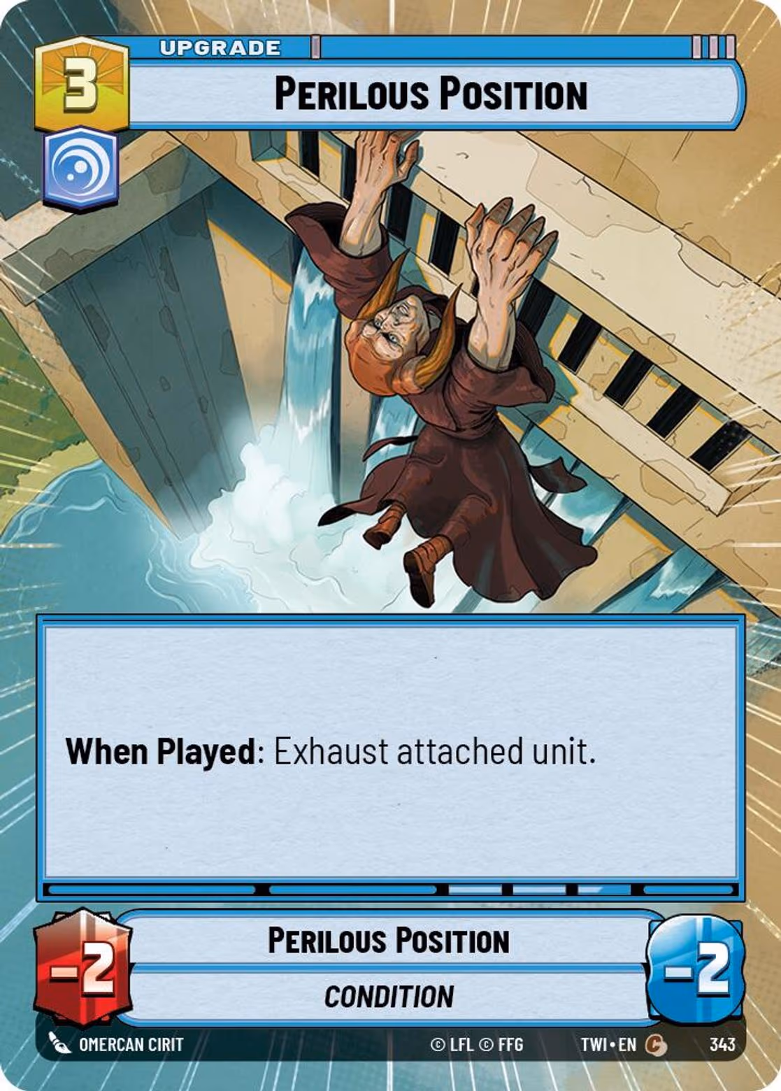 Perilous Position TWI-343 Hyperspace Star Wars Unlimited card