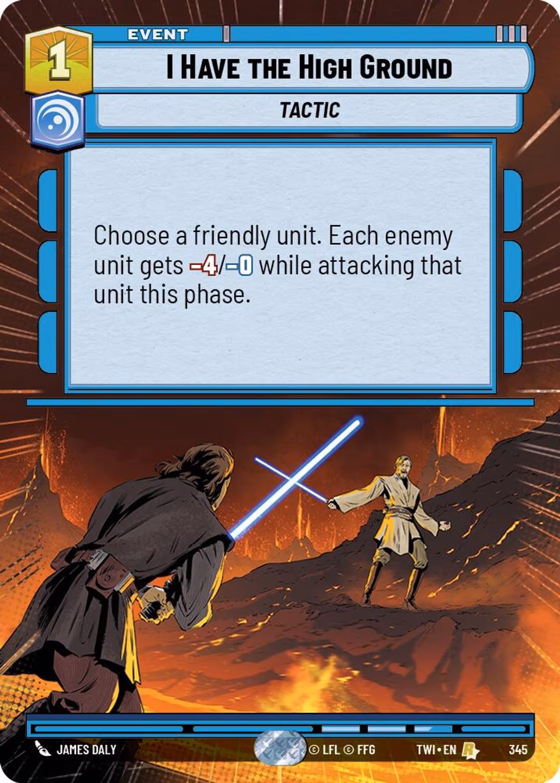 I Have the High Ground TWI-345 Hyperspace Star Wars Unlimited card