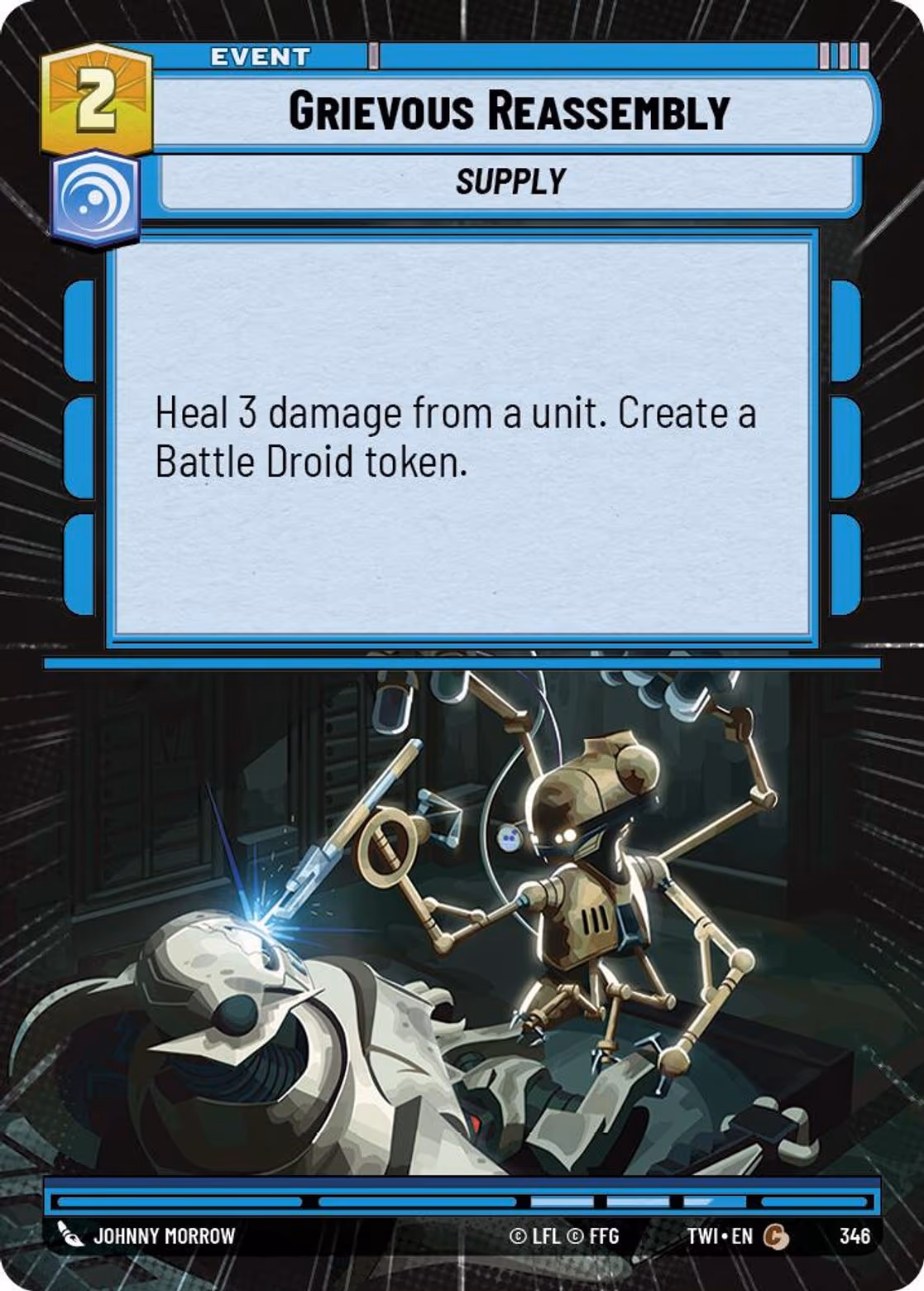 Grievous Reassembly TWI-346 Hyperspace Star Wars Unlimited card