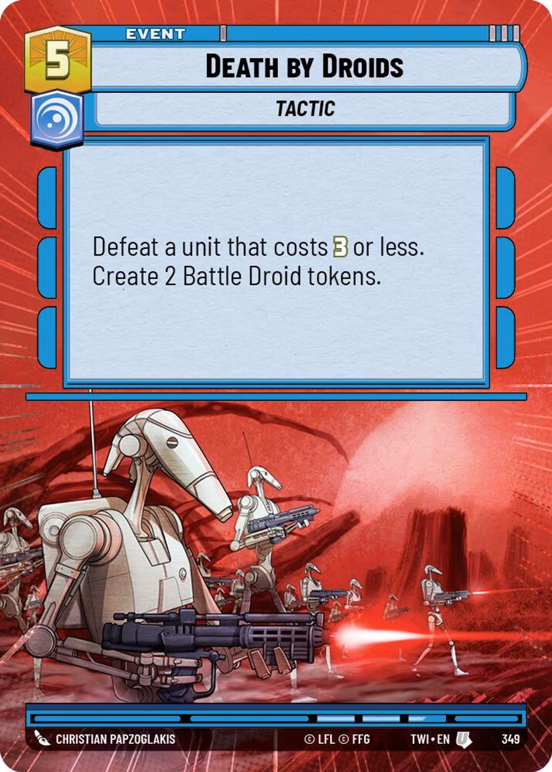 Death by Droids TWI-349 Hyperspace Star Wars Unlimited card