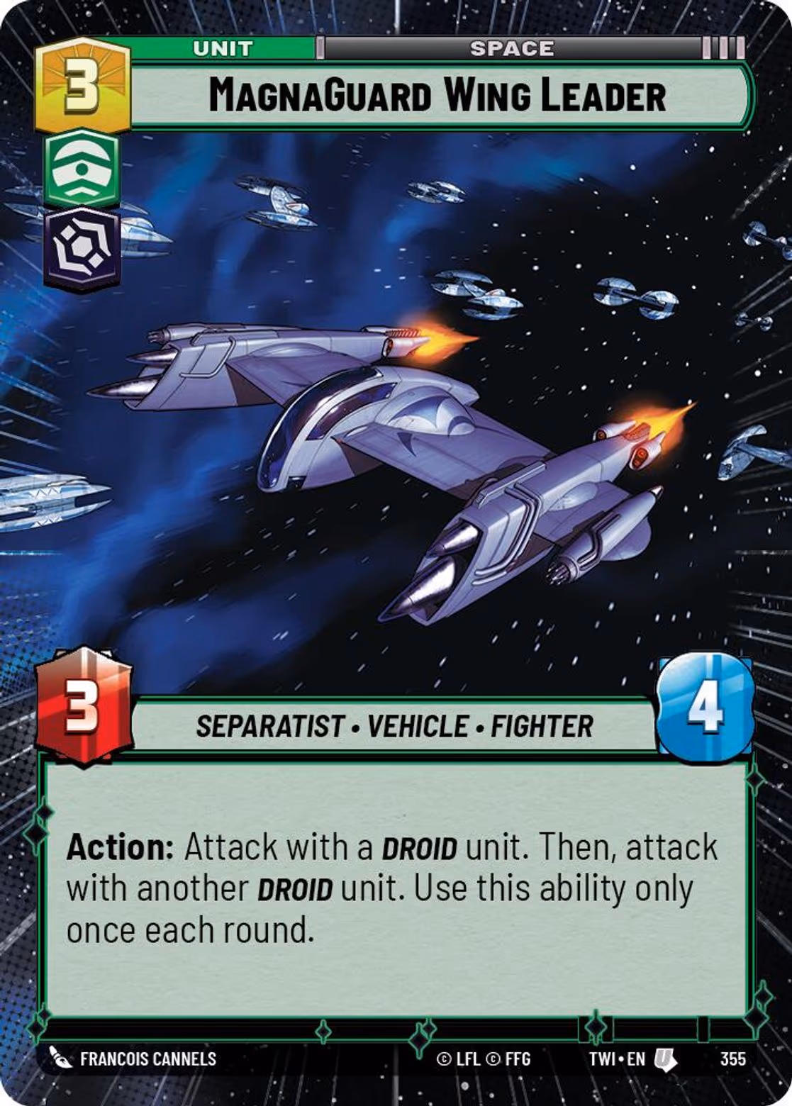 MagnaGuard Wing Leader TWI-355 Hyperspace Star Wars Unlimited card