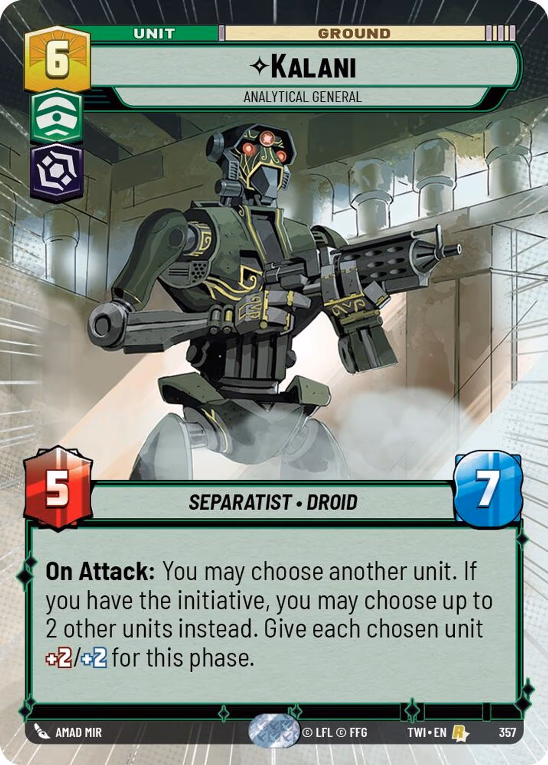 Kalani - Analytical General TWI-357 Hyperspace Star Wars Unlimited card