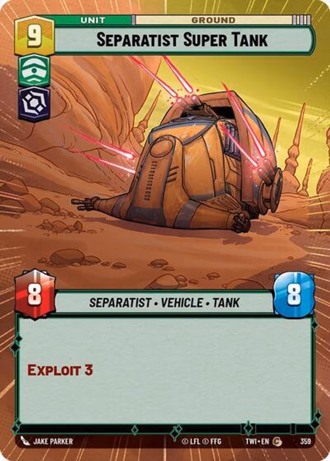 Separatist Super Tank TWI-359 Hyperspace Star Wars Unlimited card