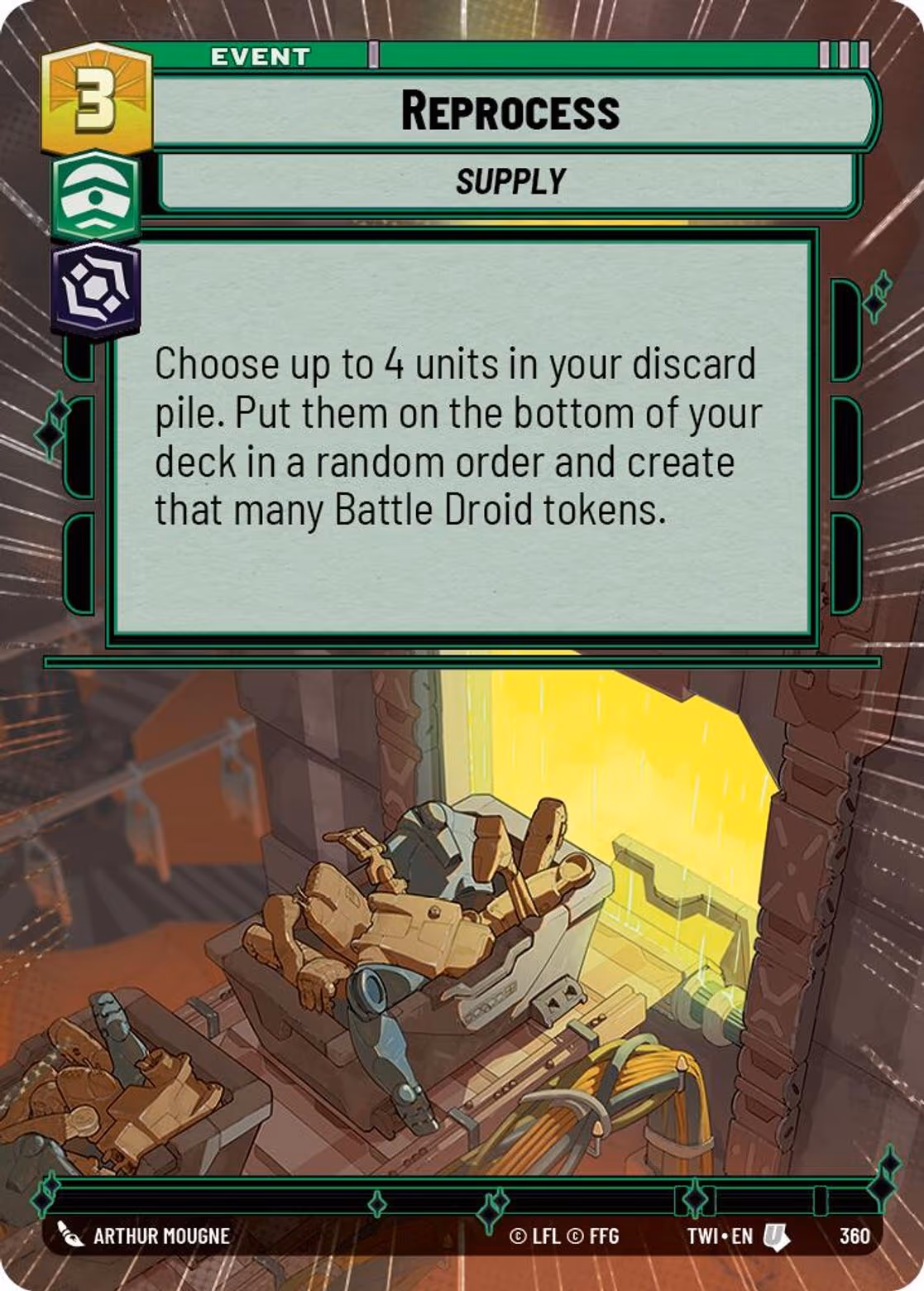 Reprocess TWI-360 Hyperspace Star Wars Unlimited card