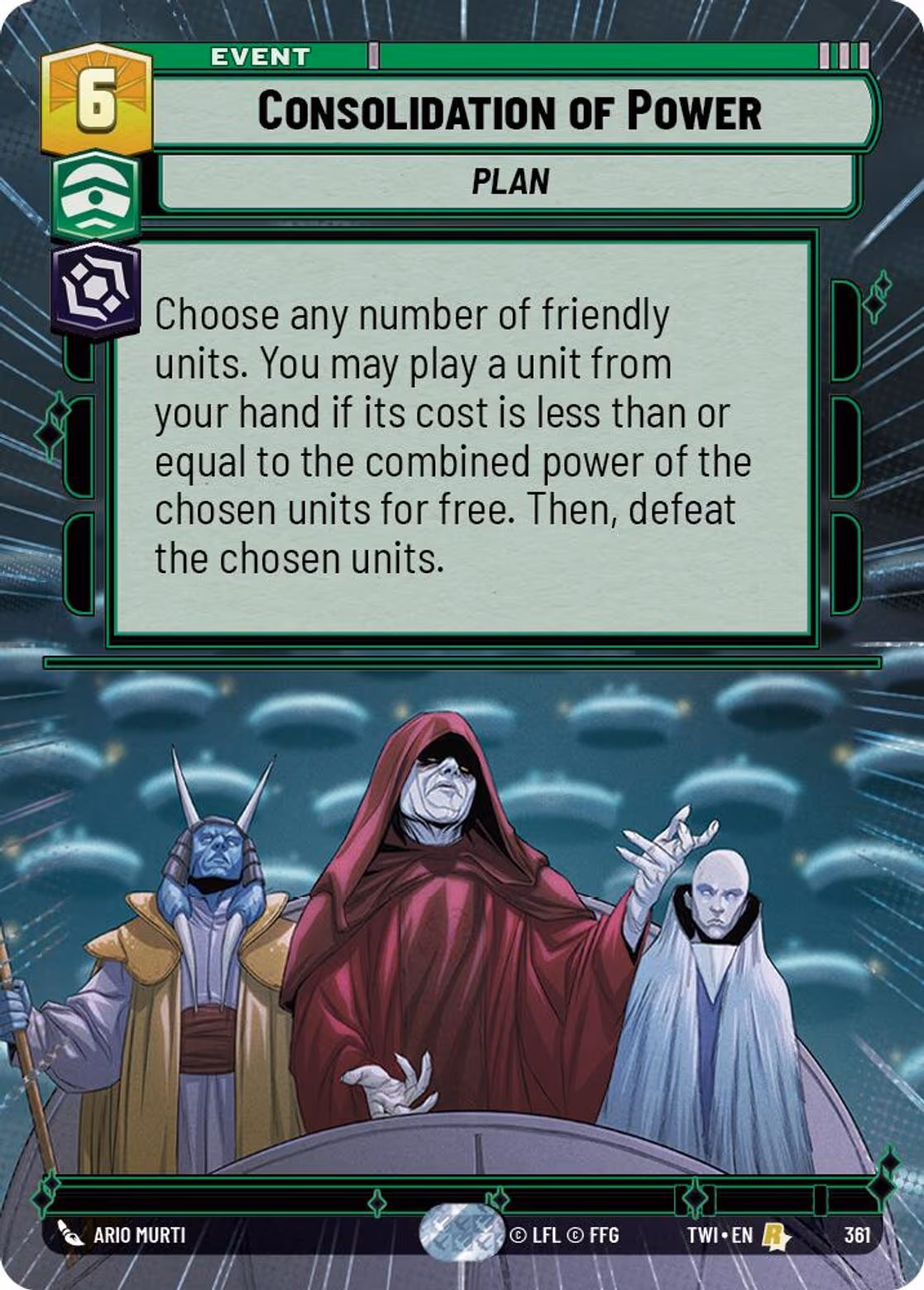 Consolidation of Power TWI-361 Hyperspace Star Wars Unlimited card