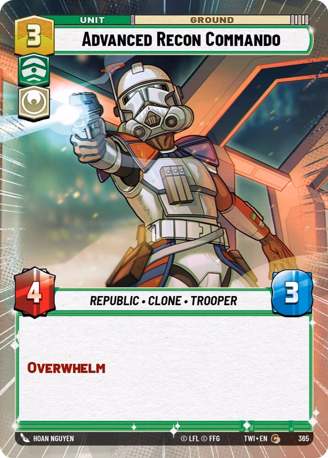 Advanced Recon Commando TWI-365 Hyperspace Star Wars Unlimited card