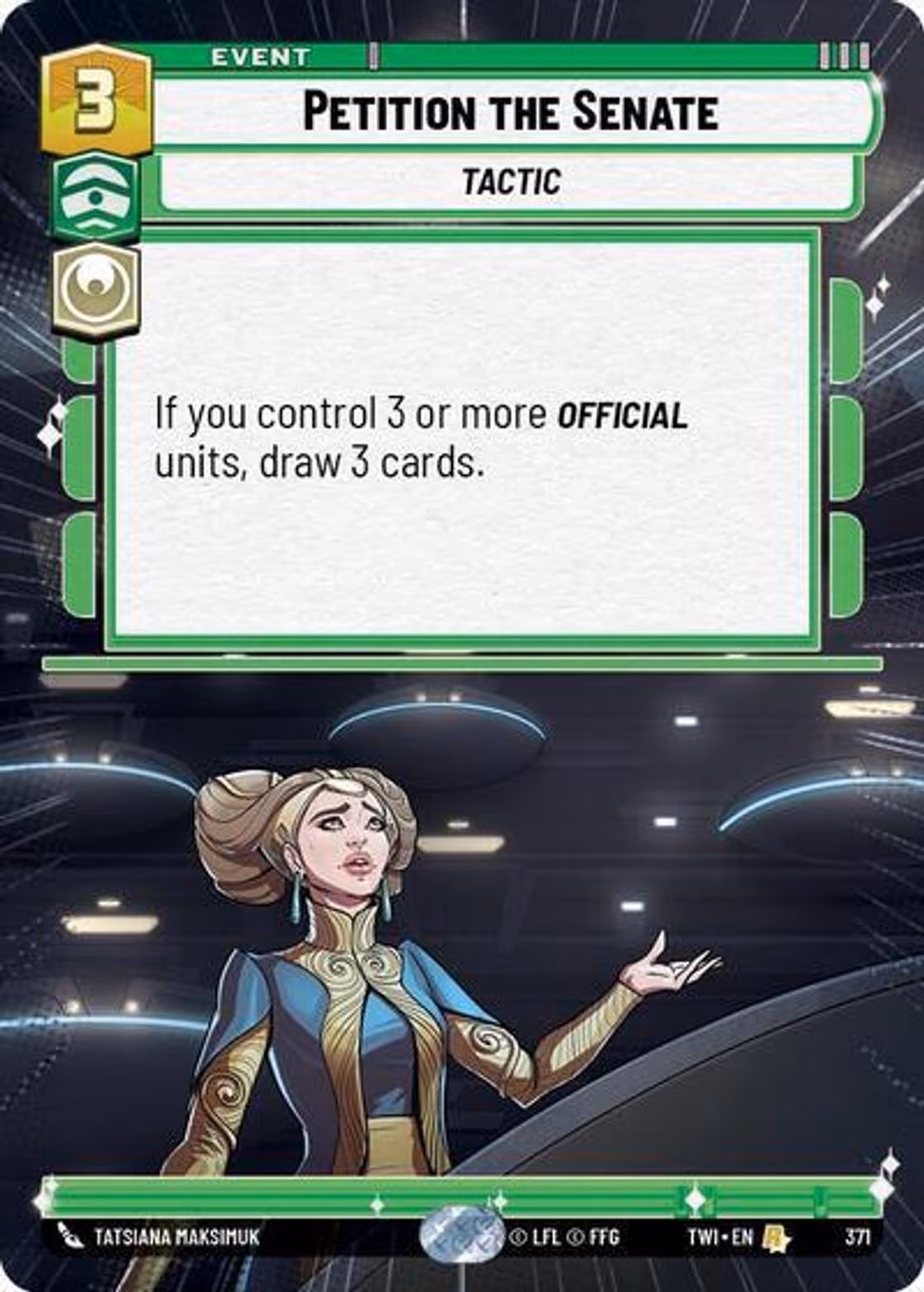 Petition the Senate TWI-371 Hyperspace Star Wars Unlimited card