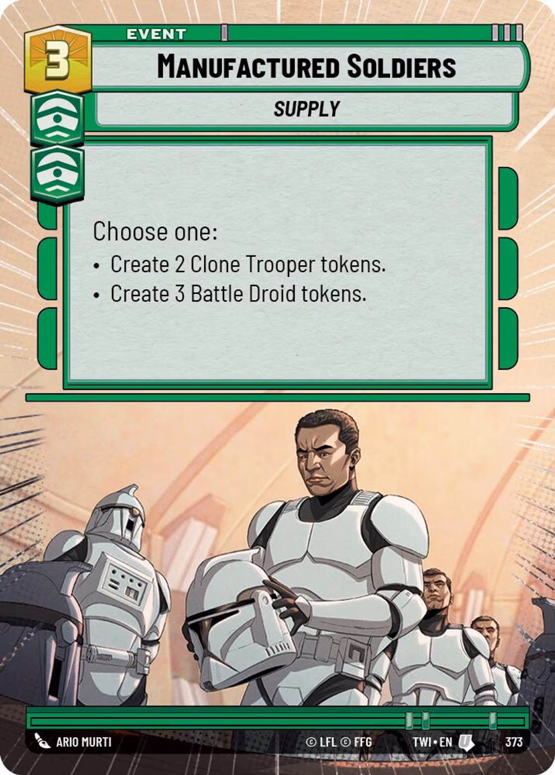 Manufactured Soldiers TWI-373 Hyperspace Star Wars Unlimited card