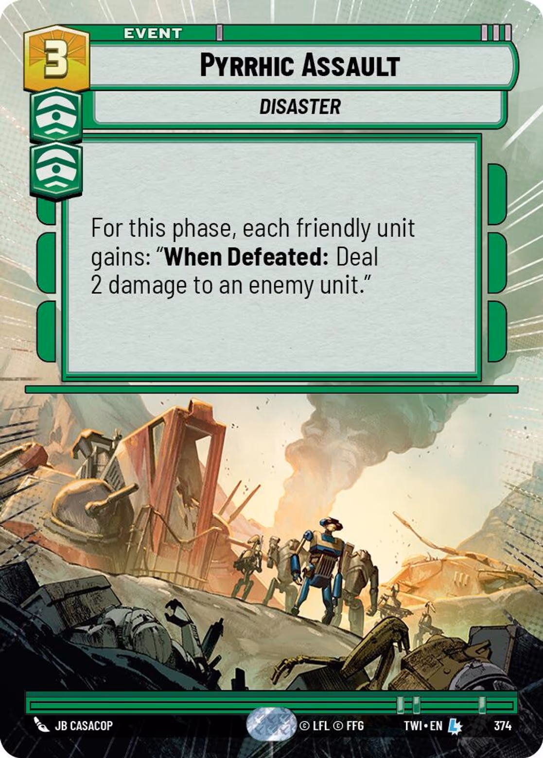 Pyrrhic Assault TWI-374 Hyperspace Star Wars Unlimited card