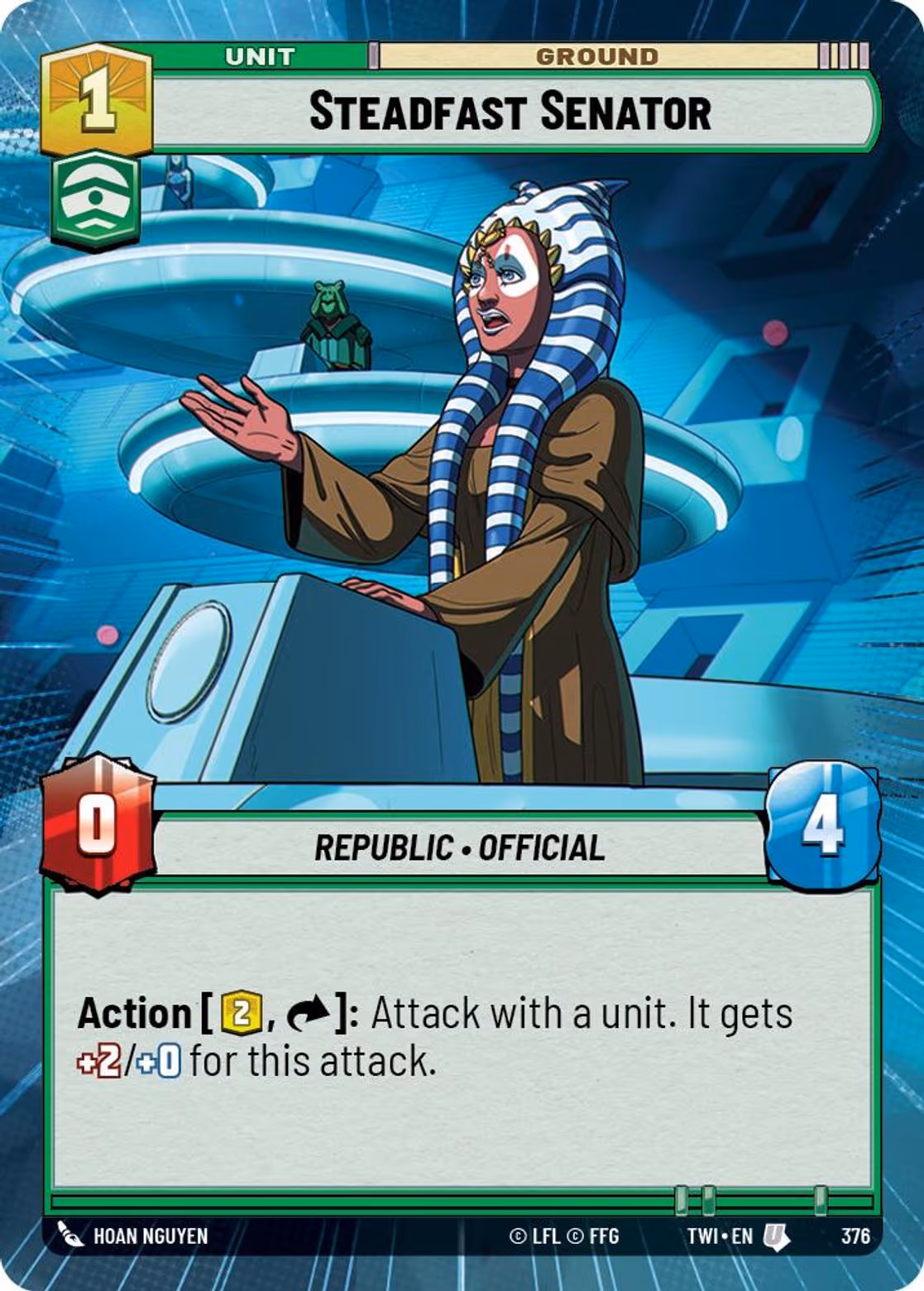 Steadfast Senator TWI-376 Hyperspace Star Wars Unlimited card