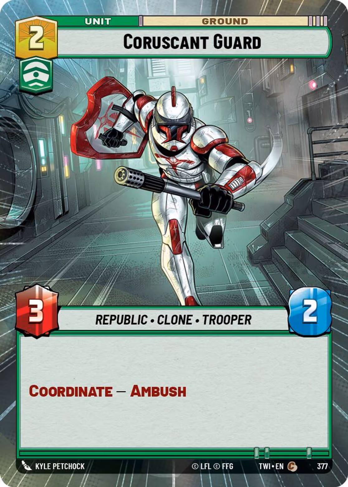 Coruscant Guard TWI-377 Hyperspace Star Wars Unlimited card