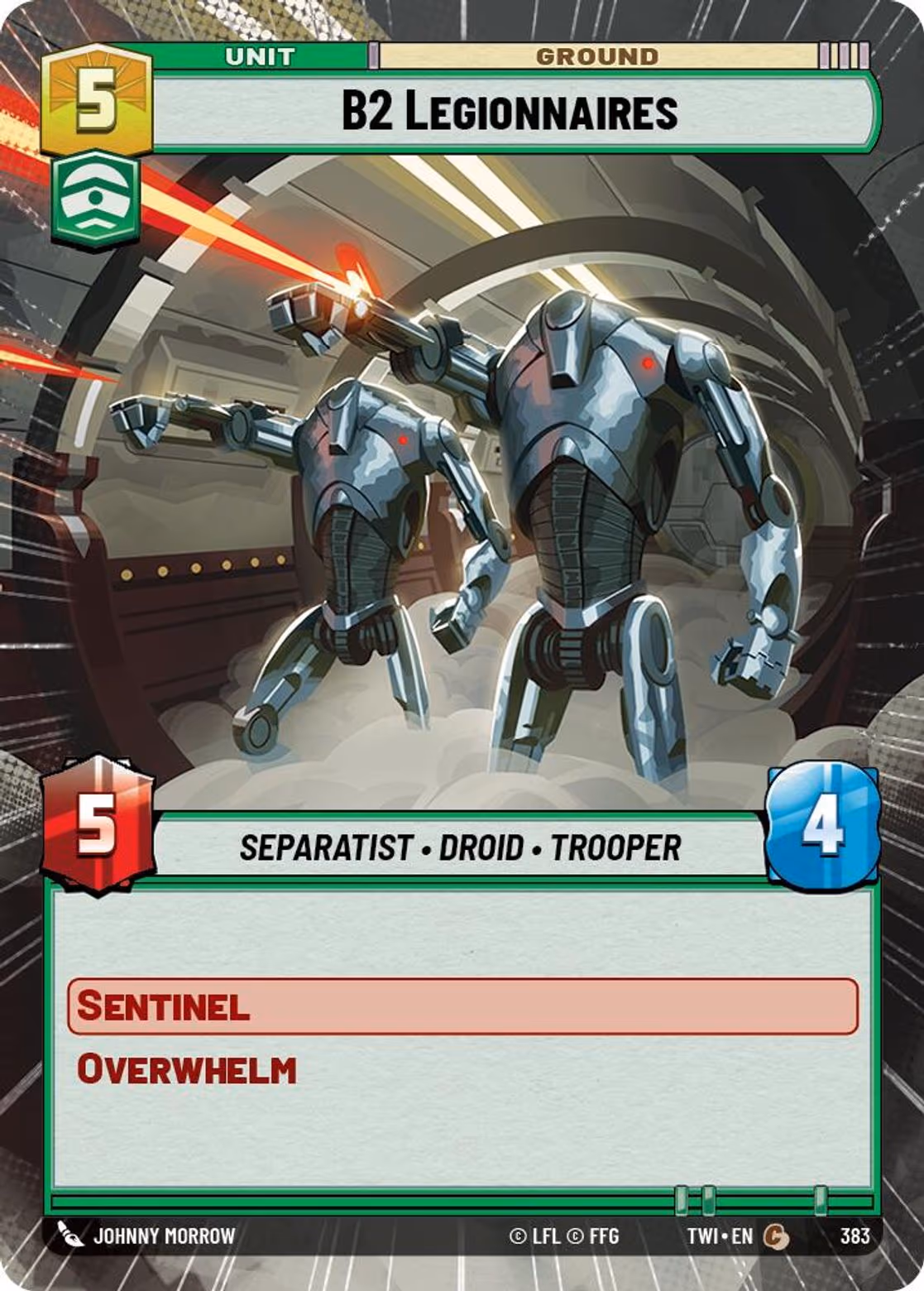 B2 Legionnaires TWI-383 Hyperspace Star Wars Unlimited card