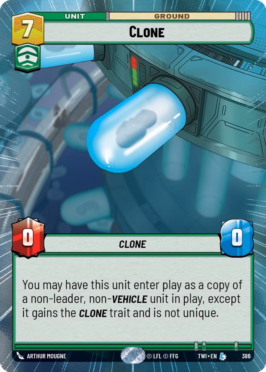Clone TWI-386 Hyperspace Star Wars Unlimited card