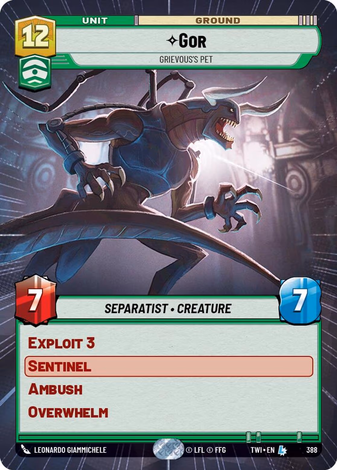 Gor - Grievous's Pet TWI-388 Hyperspace Star Wars Unlimited card