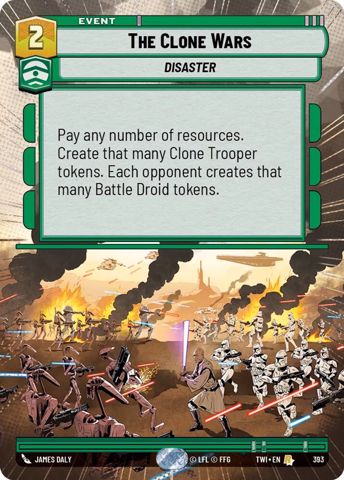 The Clone Wars TWI-393 Hyperspace Star Wars Unlimited card