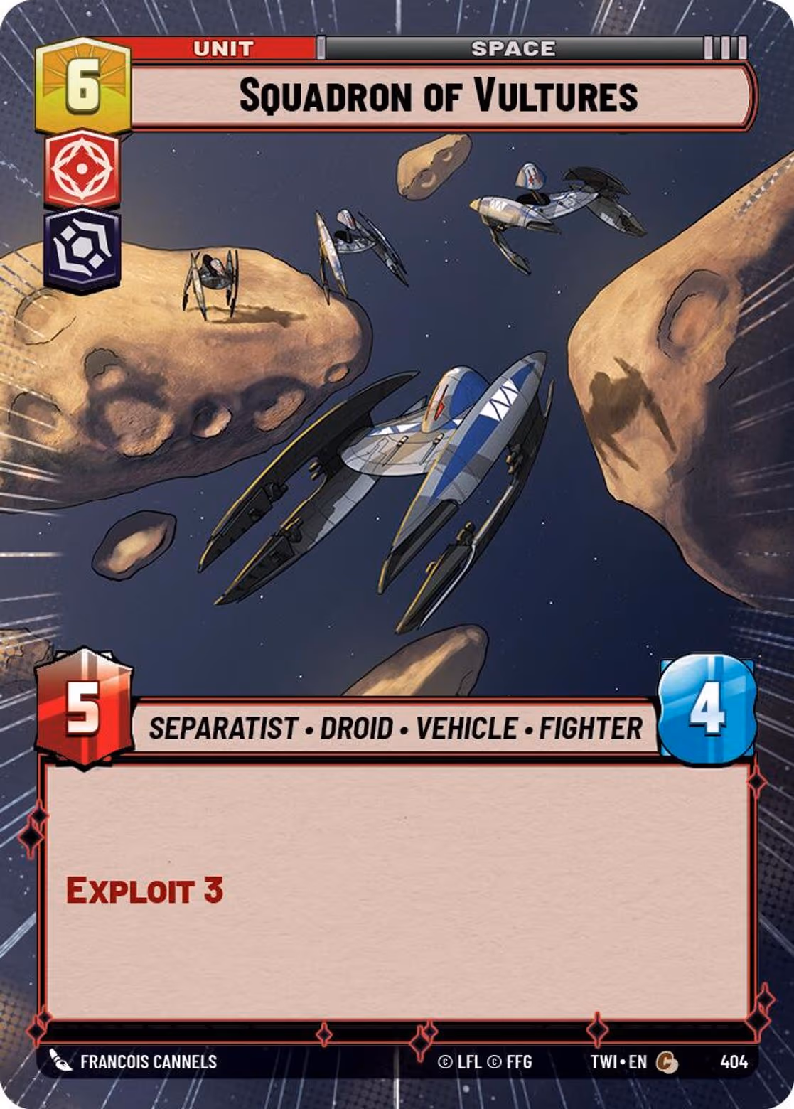 Squadron of Vultures TWI-404 Hyperspace Star Wars Unlimited card
