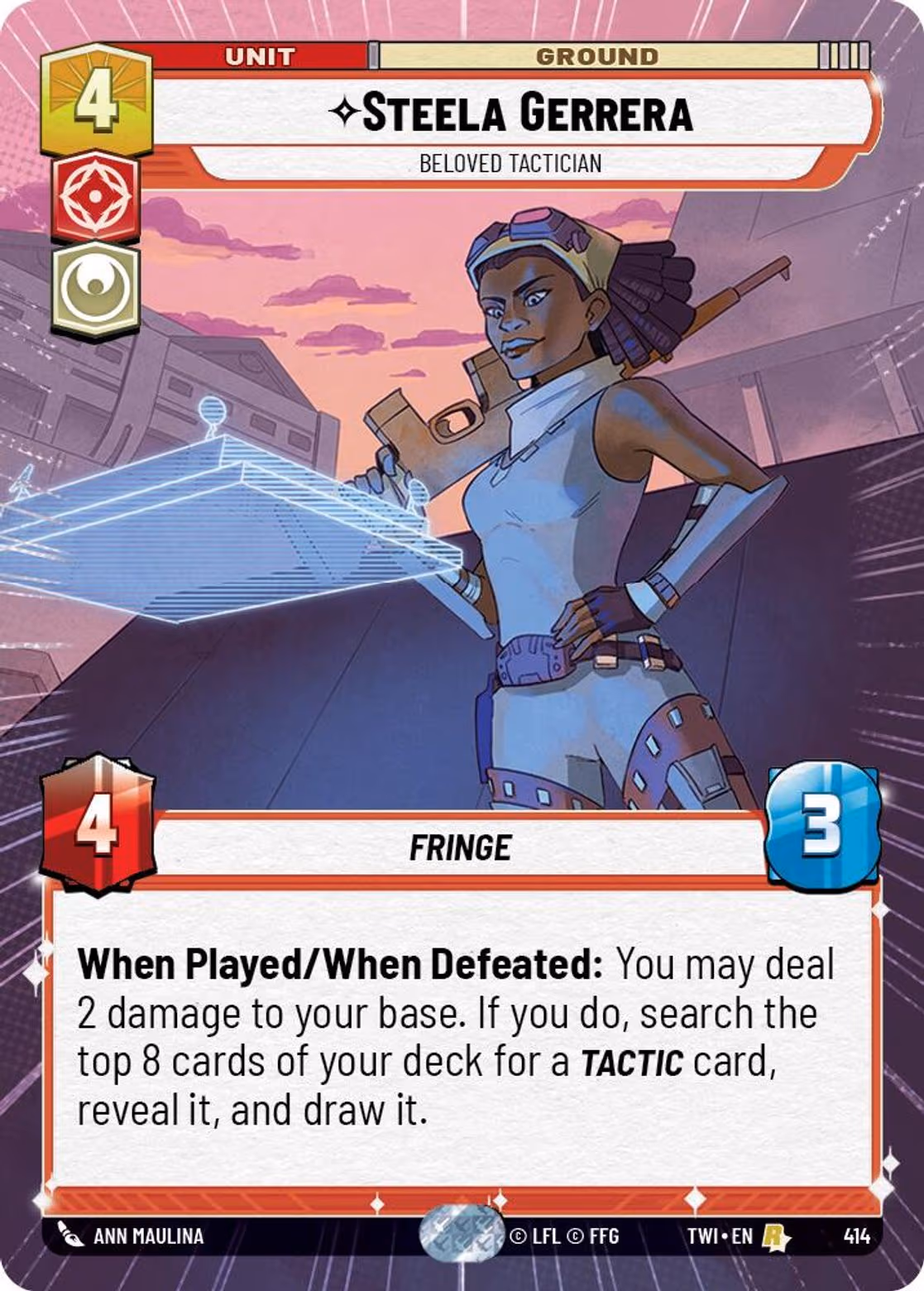 Steela Gerrera - Beloved Tactician TWI-414 Hyperspace Star Wars Unlimited card