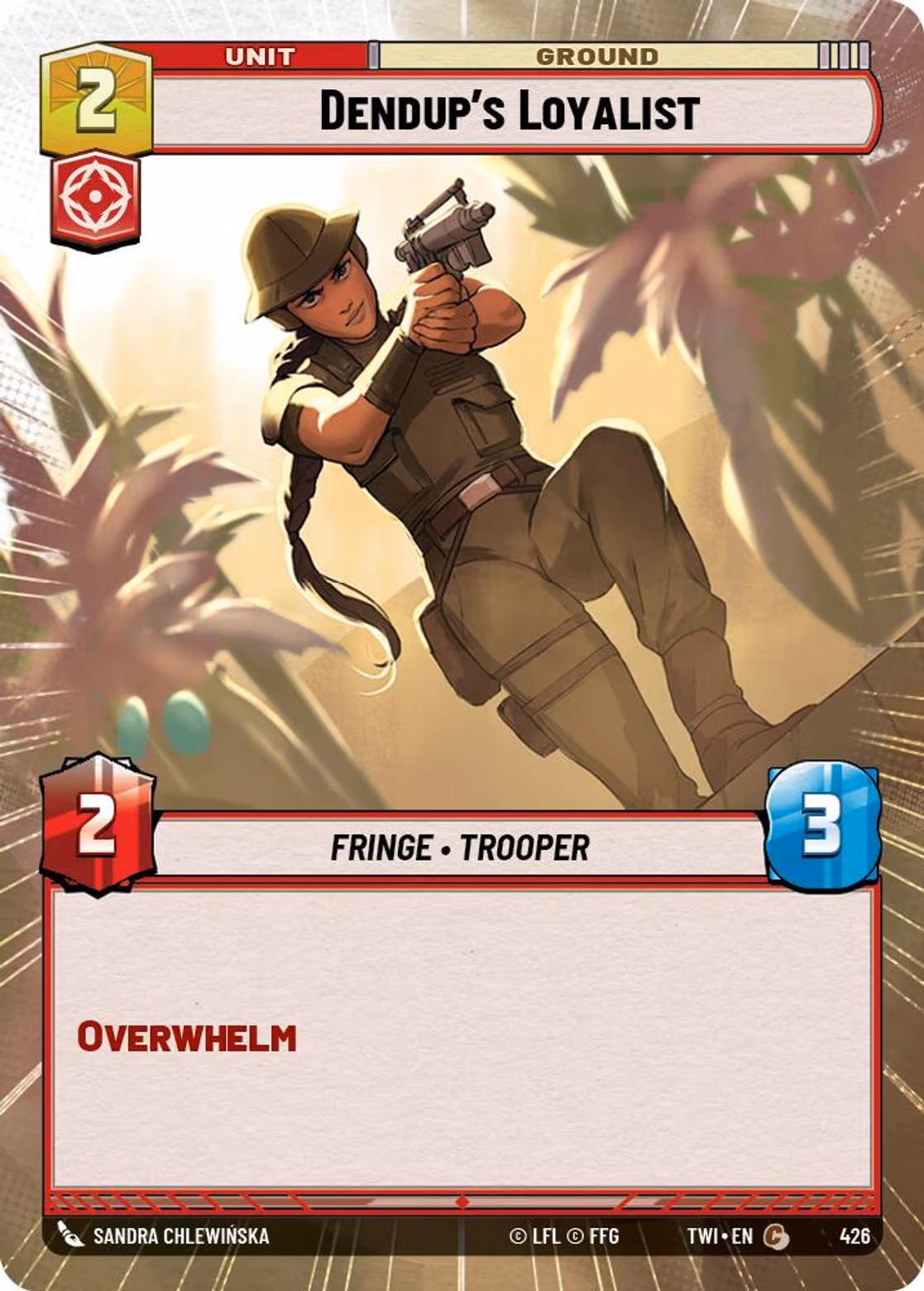 Dendup's Loyalist TWI-426 Hyperspace Star Wars Unlimited card