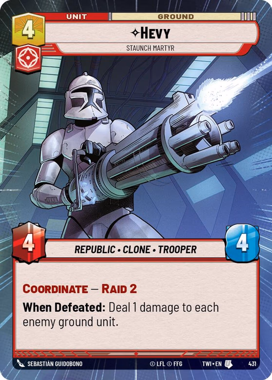 Hevy - Staunch Martyr TWI-431 Hyperspace Star Wars Unlimited card