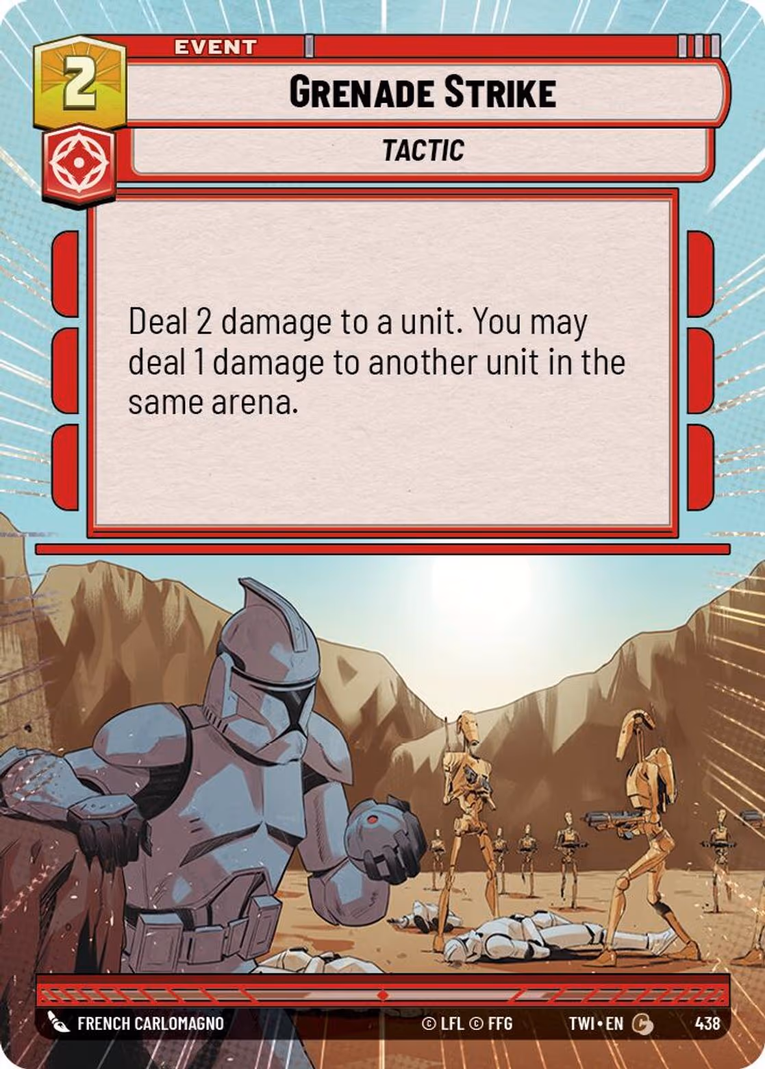 Grenade Strike TWI-438 Hyperspace Star Wars Unlimited card