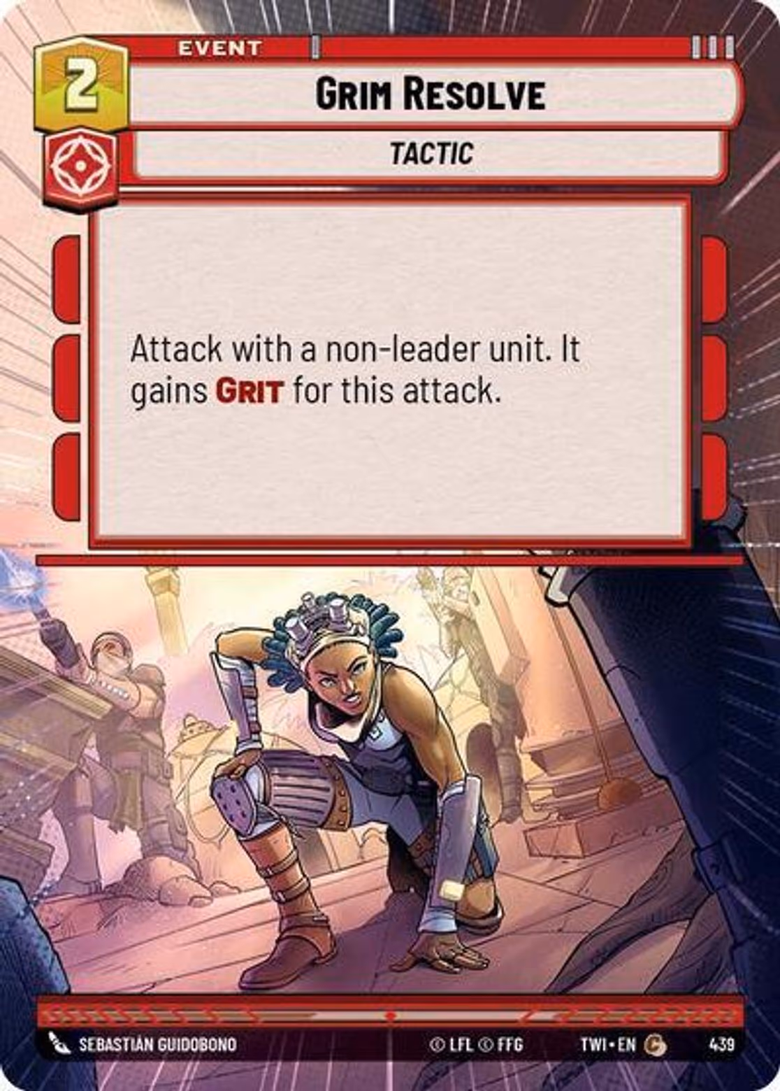 Grim Resolve TWI-439 Hyperspace Star Wars Unlimited card
