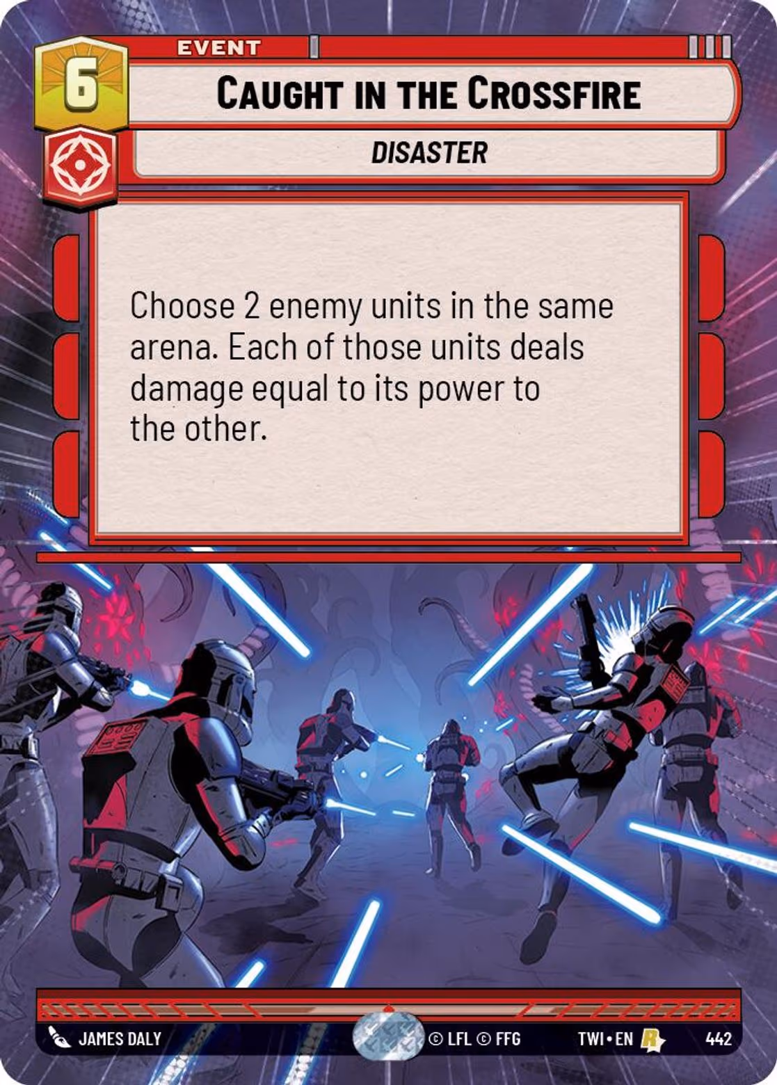 Caught in the Crossfire TWI-442 Hyperspace Star Wars Unlimited card