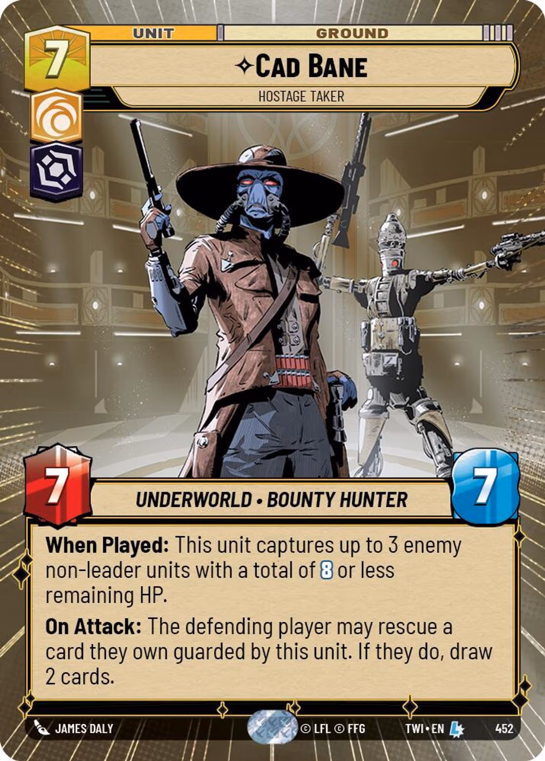Cad Bane - Hostage Taker TWI-452 Hyperspace Star Wars Unlimited card