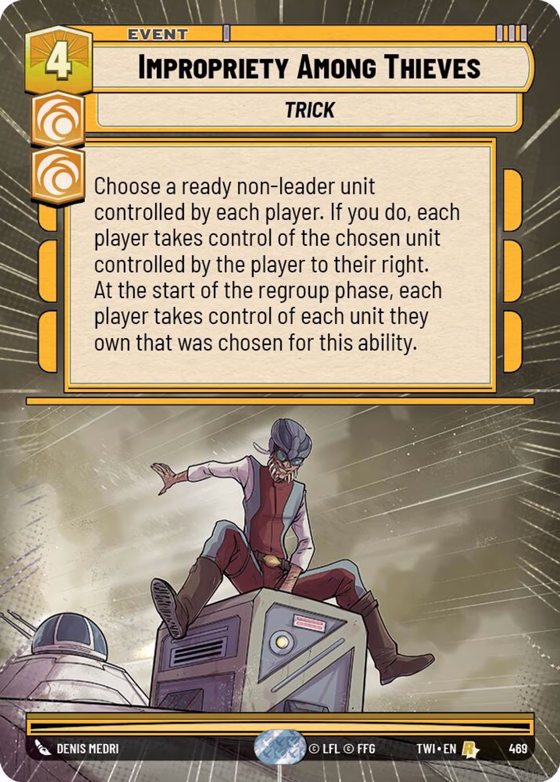 Impropriety Among Thieves TWI-469 Hyperspace Star Wars Unlimited card
