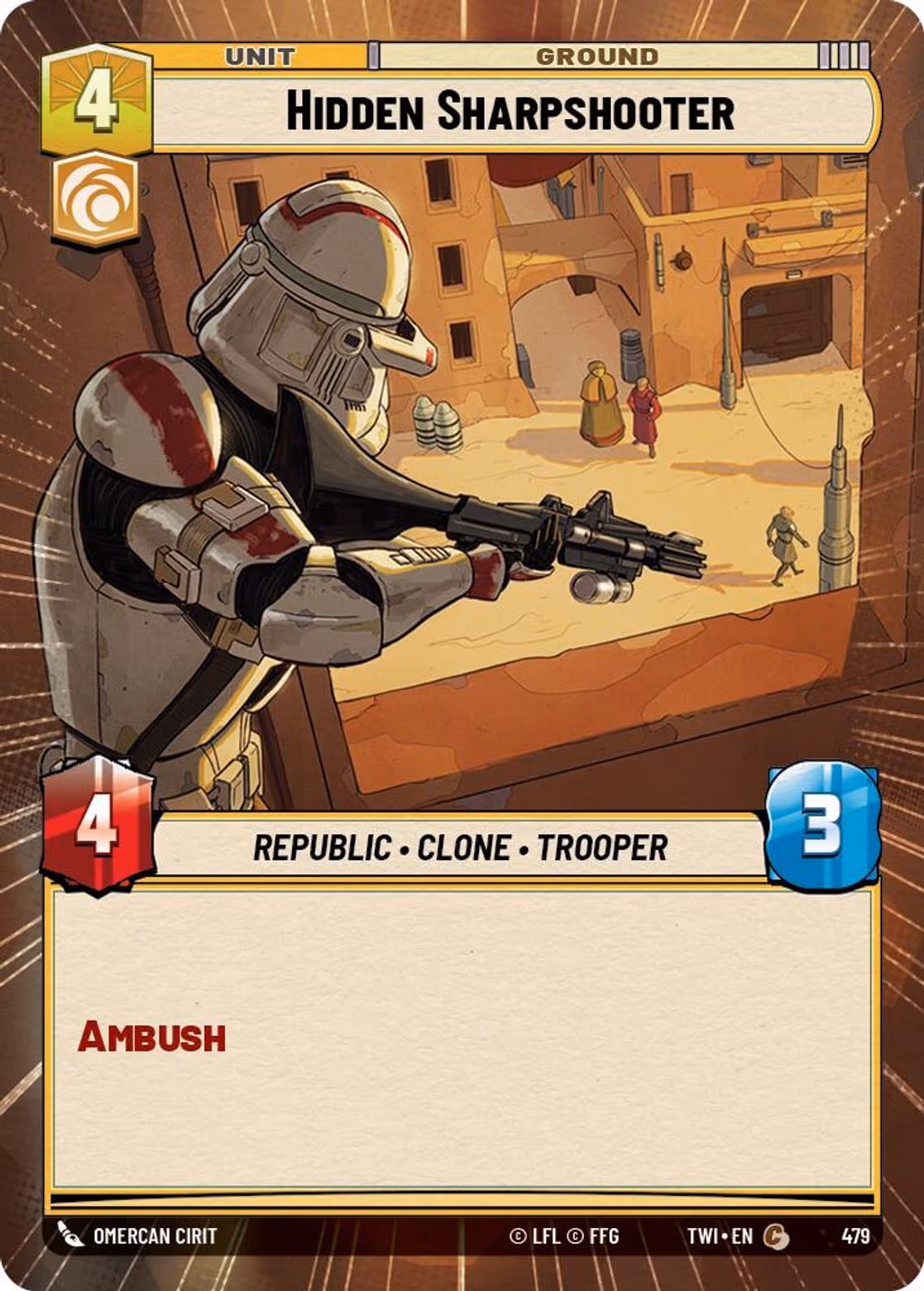 Hidden Sharpshooter TWI-479 Hyperspace Star Wars Unlimited card