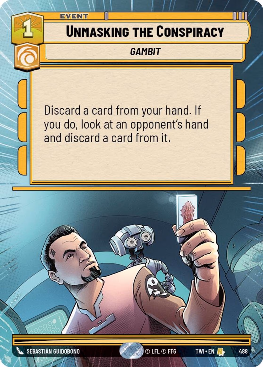 Unmasking the Conspiracy TWI-488 Hyperspace Star Wars Unlimited card