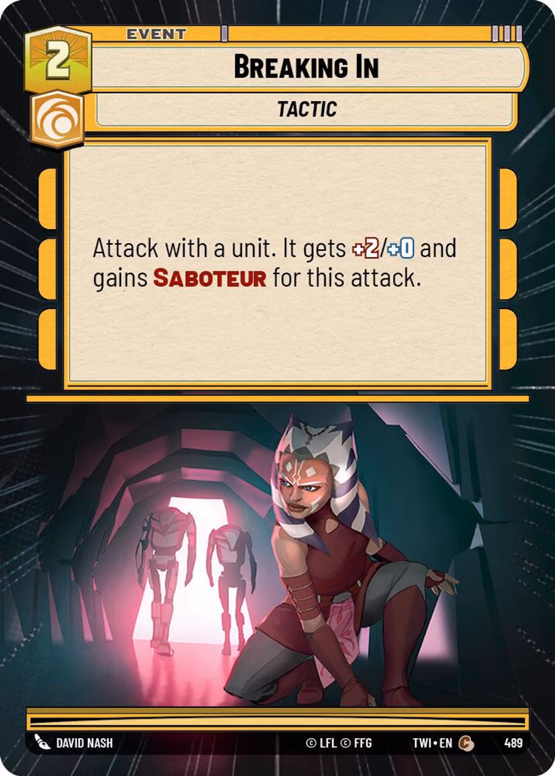 Breaking In TWI-489 Hyperspace Star Wars Unlimited card