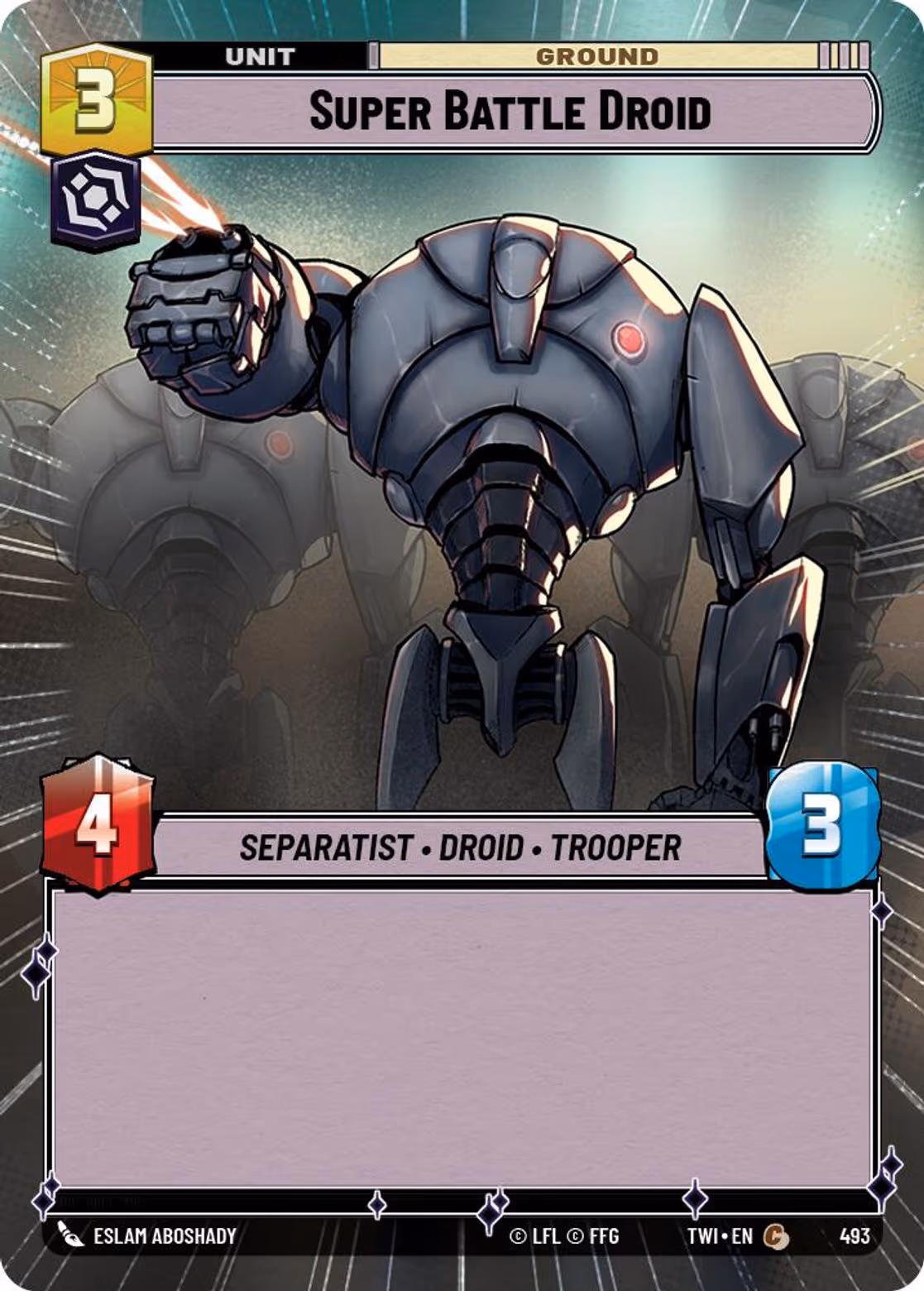 Super Battle Droid TWI-493 Hyperspace Star Wars Unlimited card