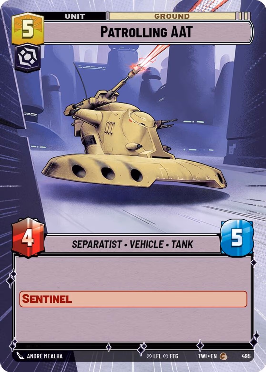 Patrolling AAT TWI-495 Hyperspace Star Wars Unlimited card