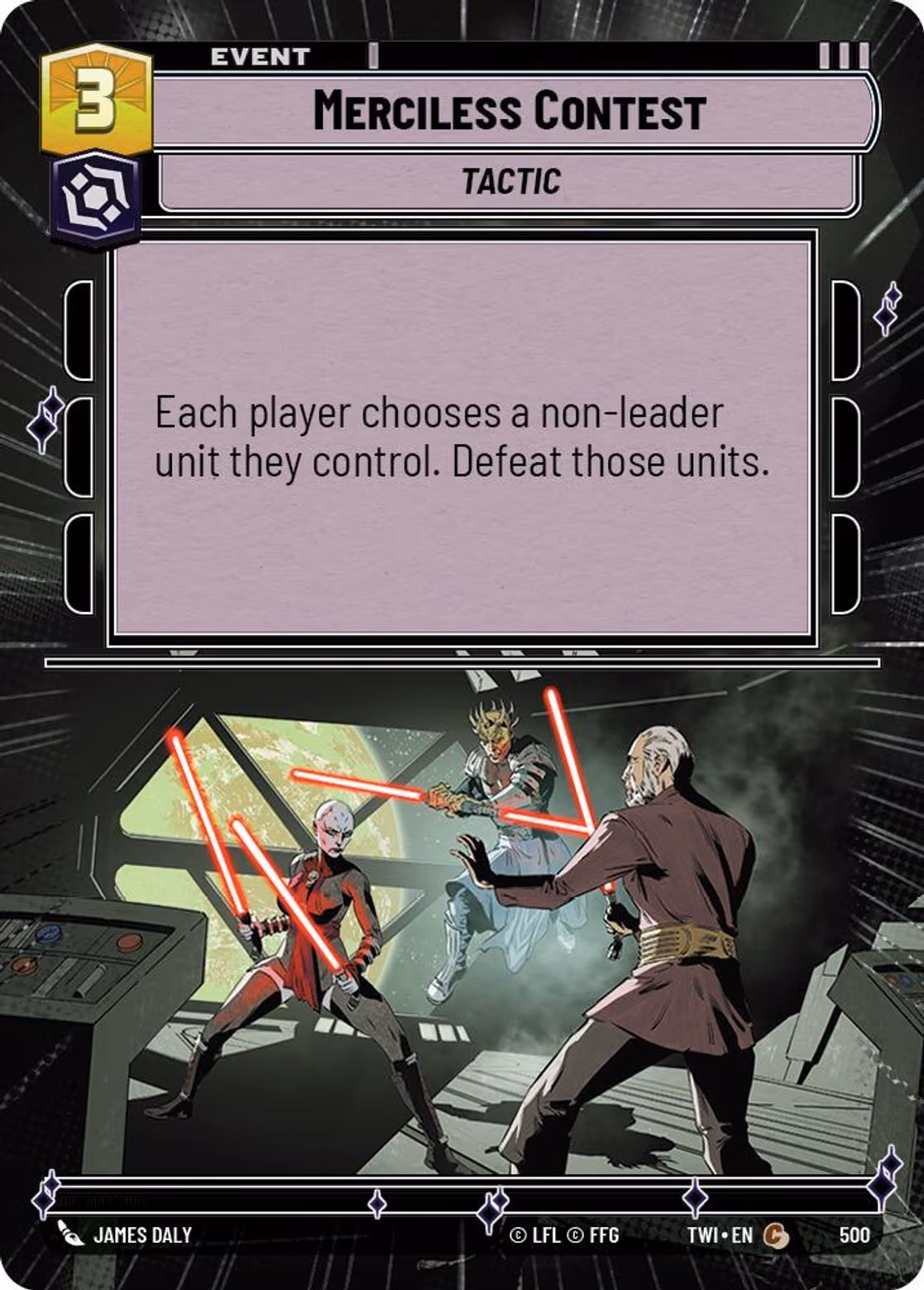 Merciless Contest TWI-500 Hyperspace Star Wars Unlimited card
