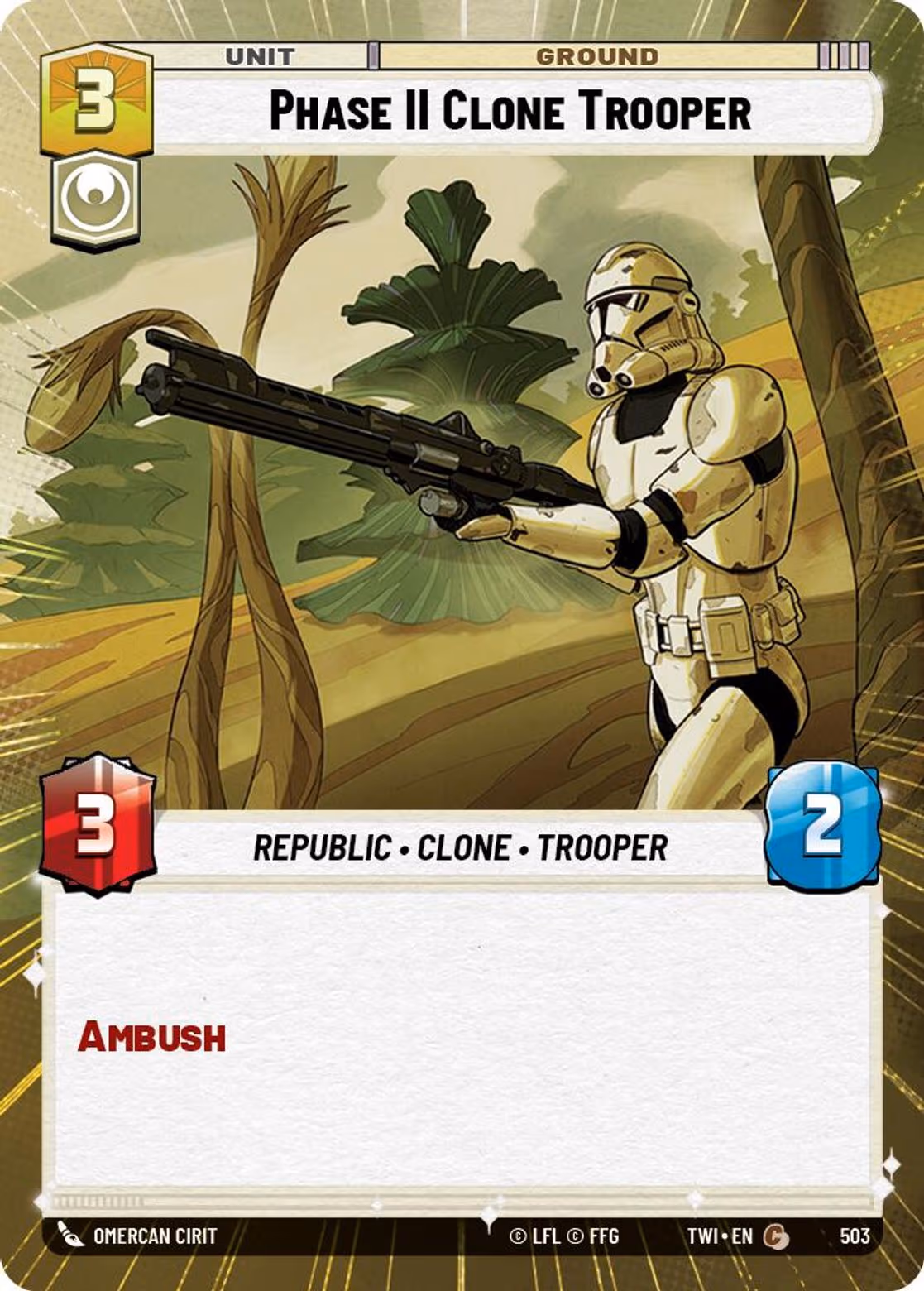 Phase II Clone Trooper TWI-503 Hyperspace Star Wars Unlimited card