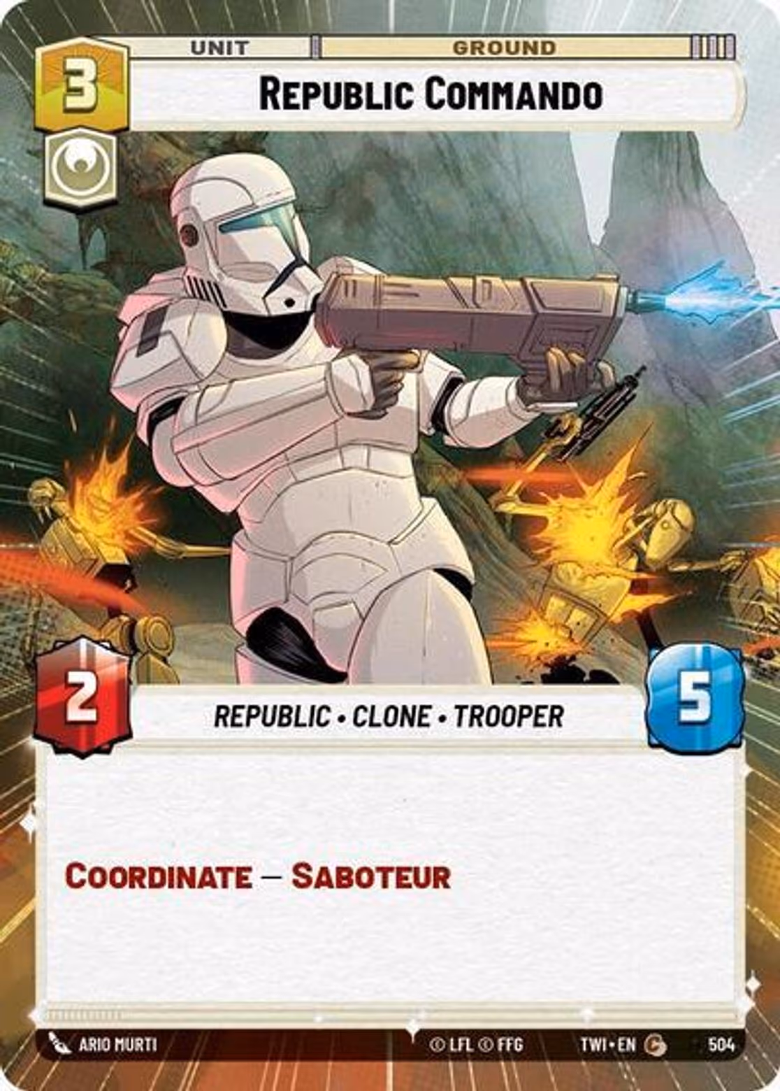 Republic Commando TWI-504 Hyperspace Star Wars Unlimited card