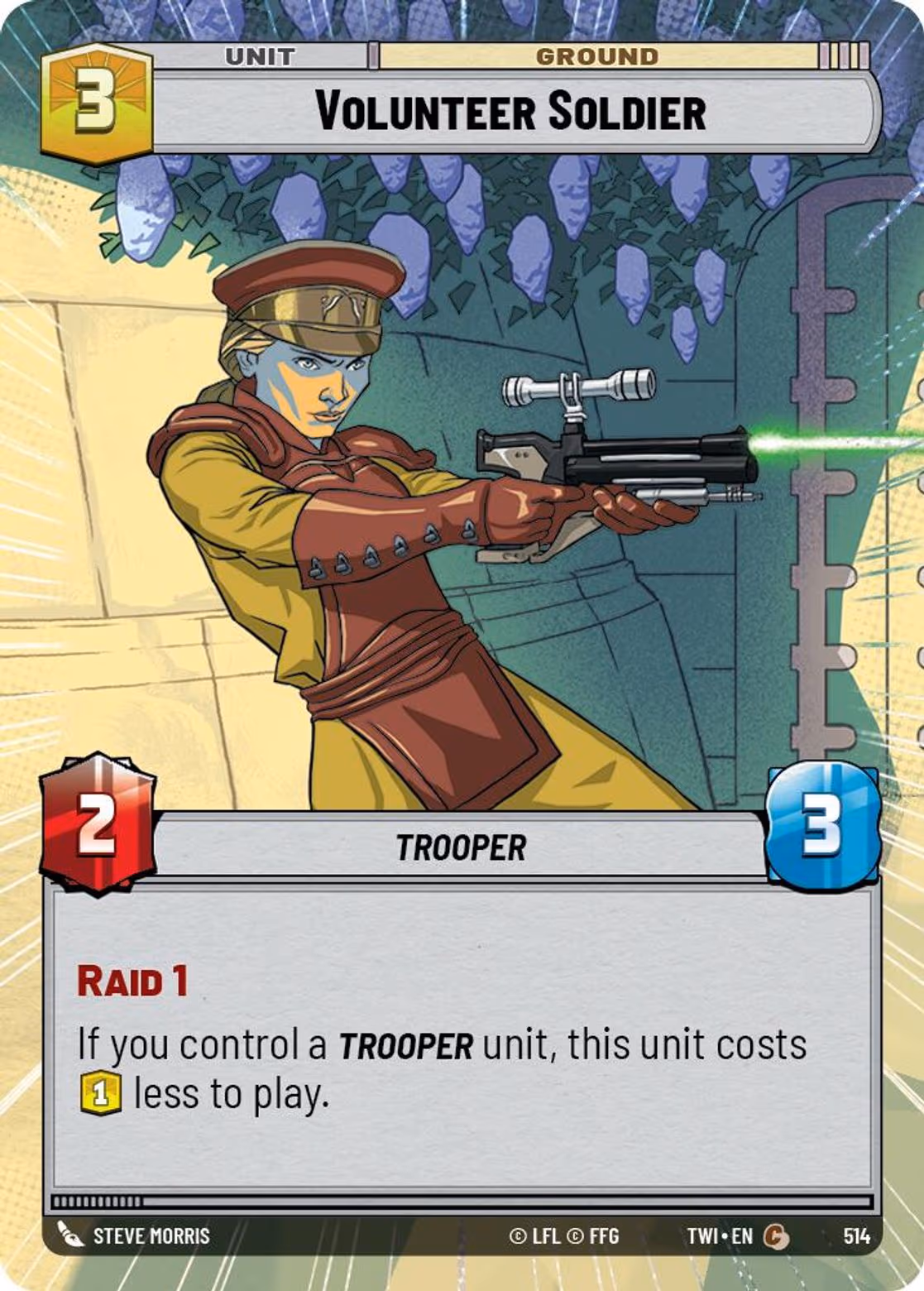 Volunteer Soldier TWI-514 Hyperspace Star Wars Unlimited card