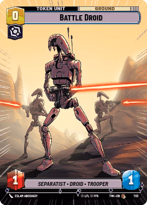 Battle Droid TWI-T03 Hyperspace Star Wars Unlimited card