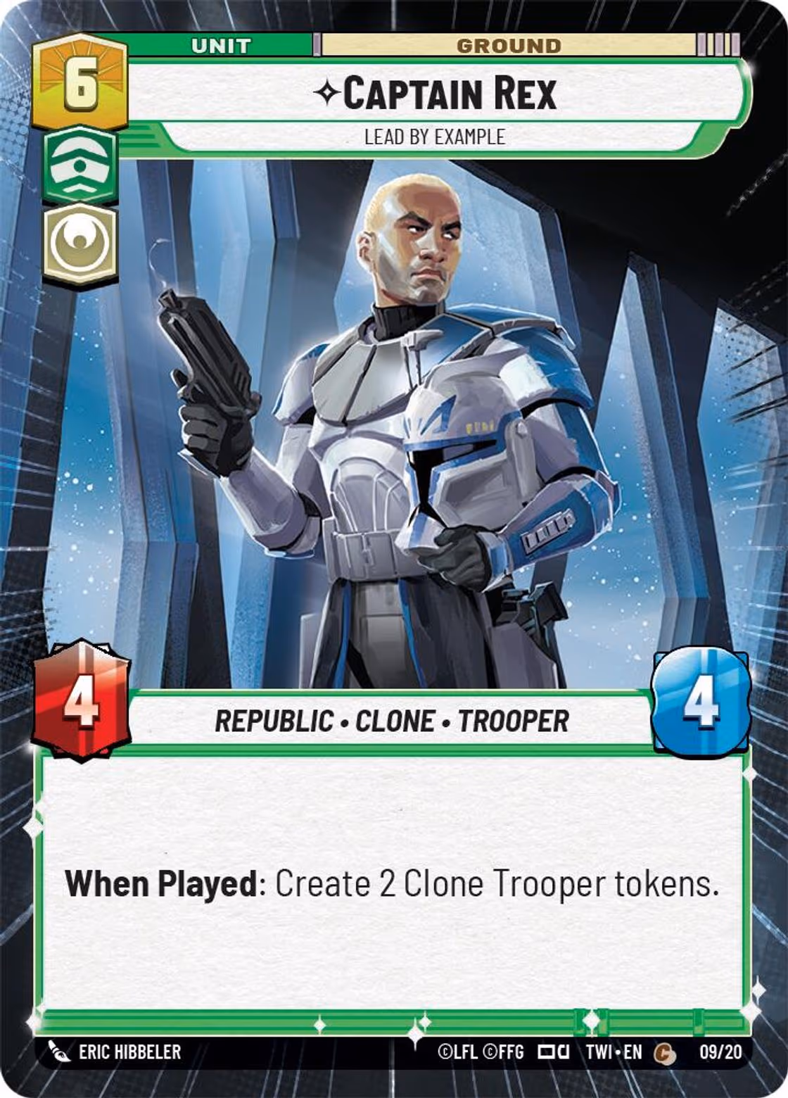 Captain Rex - Lead by Example TWIOP-09 Star Wars Unlimited card