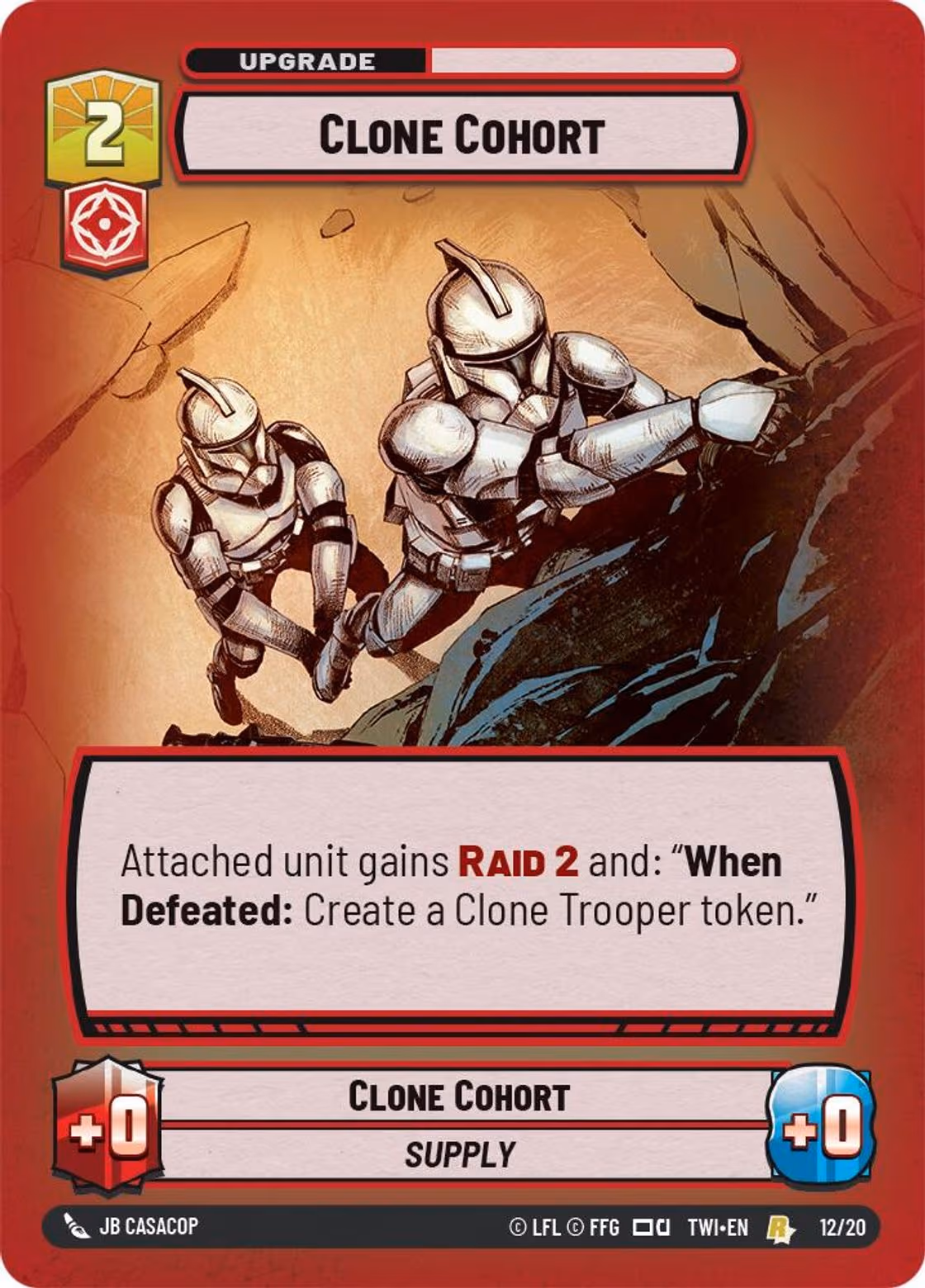Clone Cohort TWIOP-12 Star Wars Unlimited card