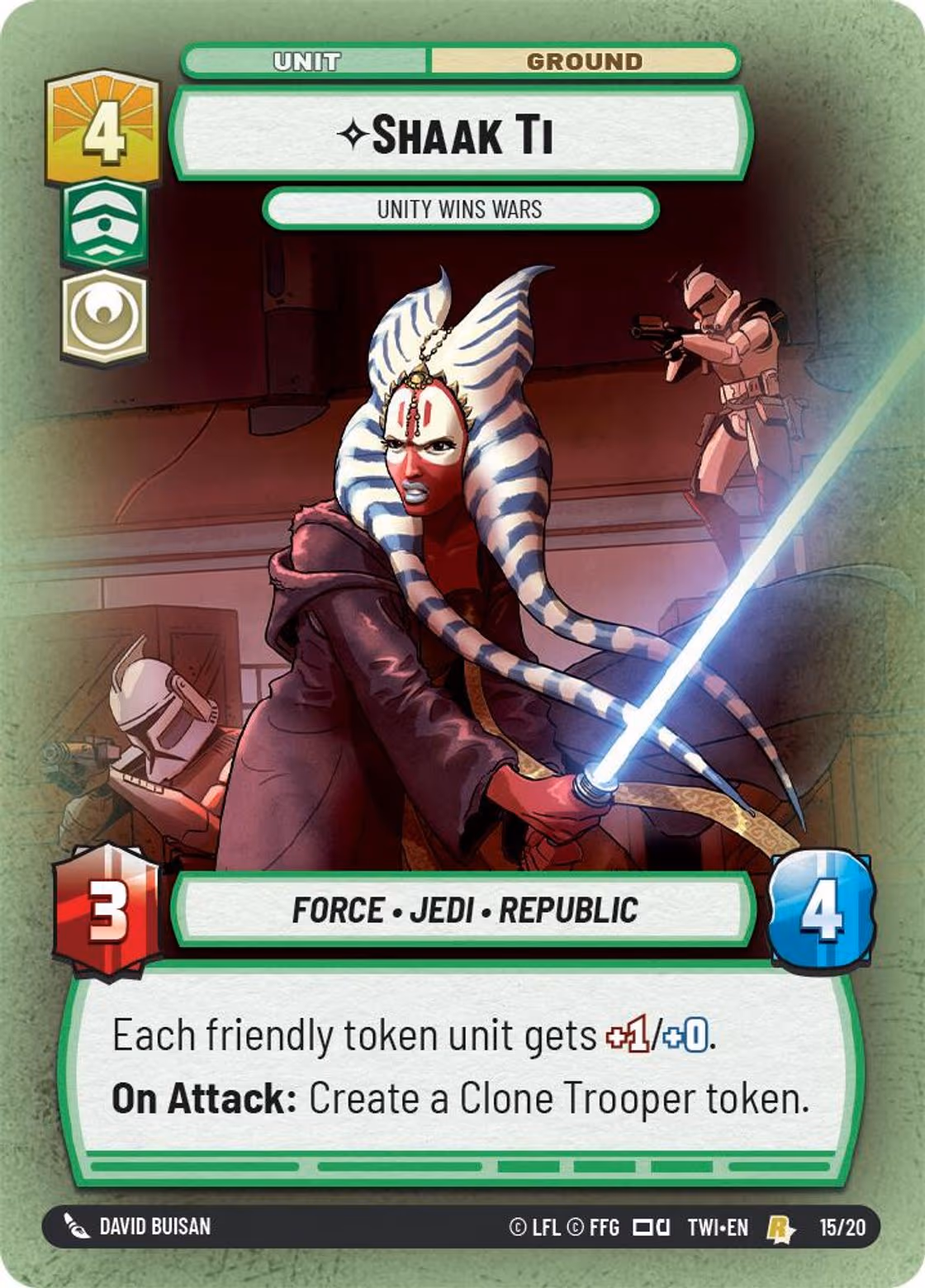 Shaak Ti - Unity Wins Wars TWIOP-15 Star Wars Unlimited card