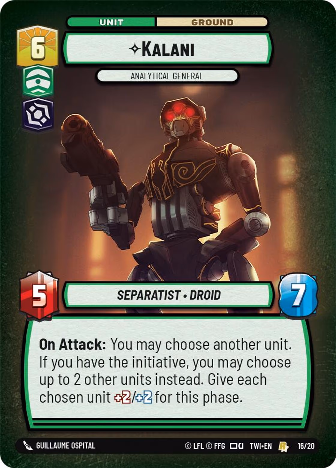 Kalani - Analytical General TWIOP-16 Star Wars Unlimited card