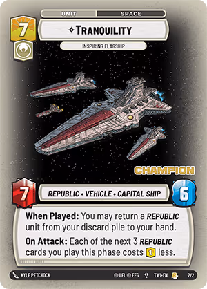 Tranquility - Inspiring Flagship TWIPQ-2-C Star Wars Unlimited card