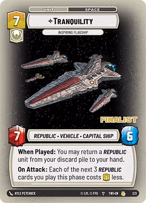 Tranquility - Inspiring Flagship TWIPQ-2-F PQ Finalist Star Wars Unlimited card
