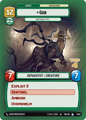 Gor - Grievous's Pet TWISS-2-4 SS Top 4 Star Wars Unlimited card