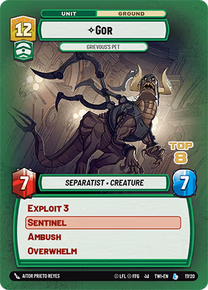 Gor - Grievous's Pet TWISS-2-8 SS Top 8 Star Wars Unlimited card