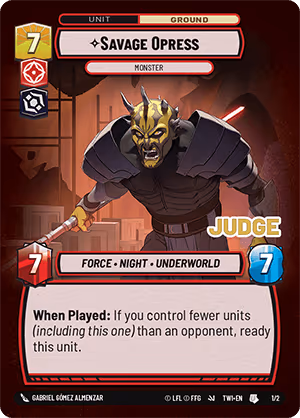 Savage Opress - Monster TWISSJ-1 Star Wars Unlimited card